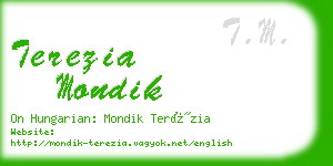 terezia mondik business card